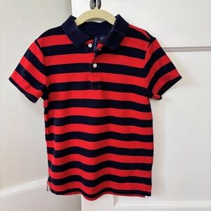 Striped Red and Black Kids Polo Shirt